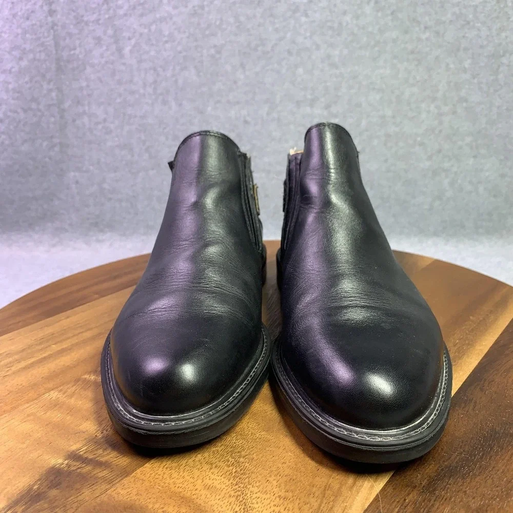 Venturini Boots Mens Size 9.5 Black Leather Chelsea Ankle Dress Made In Italy